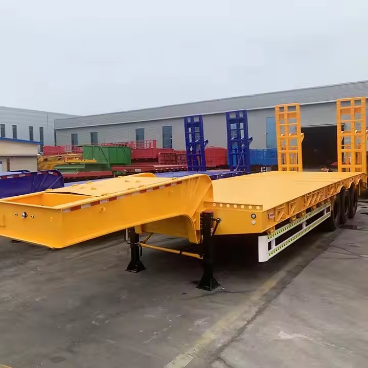 3 Axle Lowbed Semi Trailer photo 1